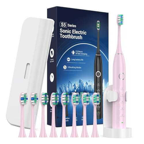 Brosse à dents électrique SH508-CHP étanche IPX7 avec 8 têtes