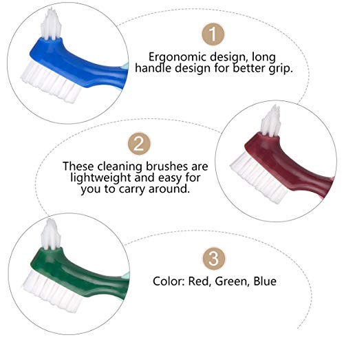 MILISTEN 3 Stks Harde Prothese Borstel Prothese Reinigingsborstel Kunstgebit Tandenborstel Dubbelzijdige Hygiëne Prothese Reiniger Voor Prothese Zorg - Image 7