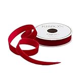 Entertaining with Caspari  Red Velvet Thin Ribbon, 4-Yard