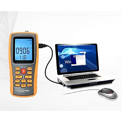 NEWTRY Digital Anemometer Thermosensitive Wind Speed Meter Sensor Portable Wind Gauges Air Flow Velocity Thermometer for Measuring Wind Speed Temperature Volume with Backlight GM8903