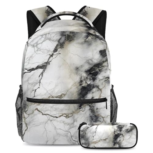 Sac à dos texture marbre grand format fini le désordre scolaire