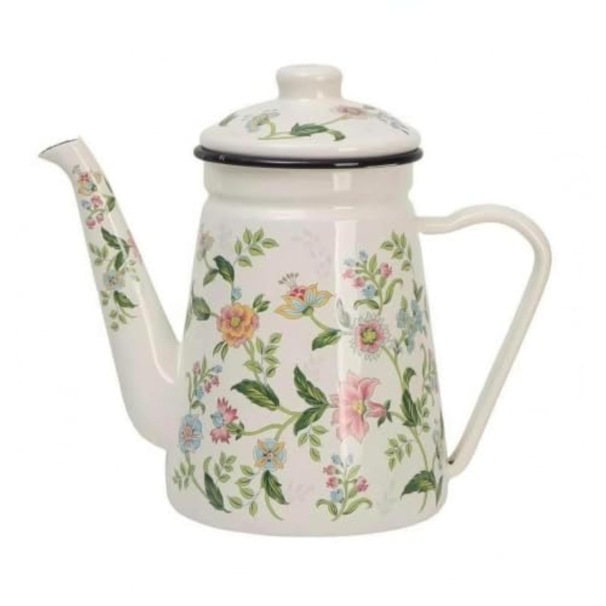 Glossy Finish Enamel Stovetop Kettle, Decorative Teapot