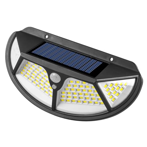 JHKNNK Lámpara Solar de Pared Sensor Crepuscular y Movimiento para Exteriores, Luz LED para Terraza y Jardín