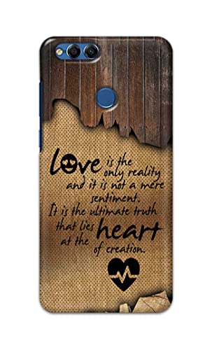 Image of PRINTFIDAA Love is The Only Reality and It is Not Mere Sentiment Printed Designer Hard Case for Honor 7X, Huawei Mate SE, BND-L21, BND-L22, BND-L24, BND-L34, BND-AL10 Back Cover -(e) RPM1010