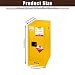 35“H x 18”W x 18“D Flammable Cabinet with Adjustable Shelf, Galvanized Steel Fire Cabinet for Commercial, Industrial & Home (Yellow)