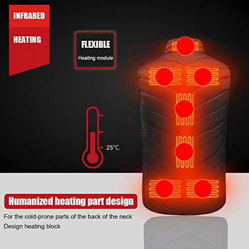 Chaleco de calefacción lavable con 3 niveles de calor para hombre 2