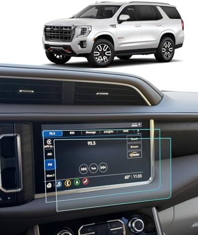 BIXUAN 2 Pack for 2024 GMC Yukon Denali/Denali Ultimate 10.2" Touch Screen Protector Plastic 2021-2024 GMC Yukon Accessories (Not for SLE SLT AT4)