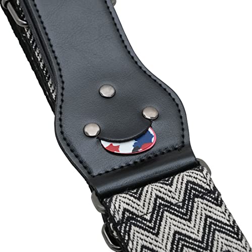 EUKKIC, Sangles de guitare en coton avec poche pour et extrémités en cuir pour guitare électrique et acoustique, avec 2… - Les Beatles, Paul McCartney, John Lennon, RIngo Starr, George Harrison EUKKIC, Sangles de guitare en coton avec poche pour et extrémités en cuir pour guitare électrique et acoustique, avec 2… – Image 6
