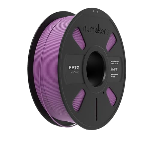 Image of Numakers PETG-HS 1.75mm 1kg 3D Printer Filament Clear Light Blue High-Speed Printing Strong & Tough Odorless Moistureproof Low Warping Precise 3D Printing Fits Most FDM Printers (Mauve Purple)