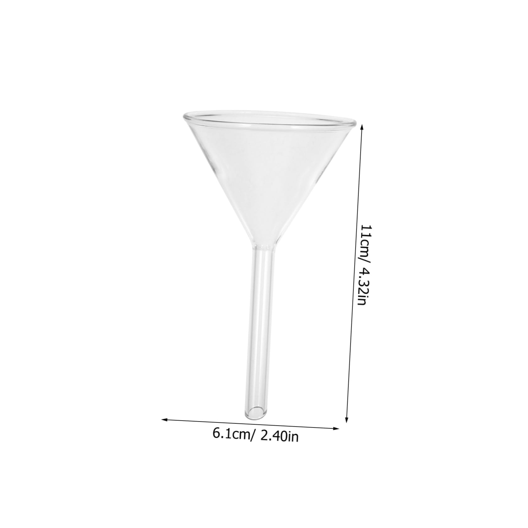 TIDTALEO 60mm Triangle Funnel in Glass for Funnels Analytical Chemistry Labware Tool