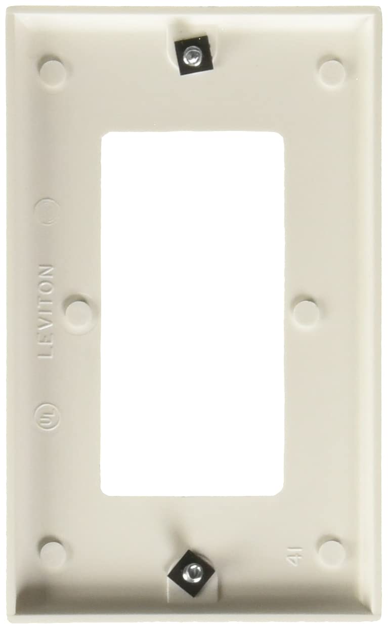 Leviton 80401-W 1-Gang Decora/GFCI Wallplate, Standard Size