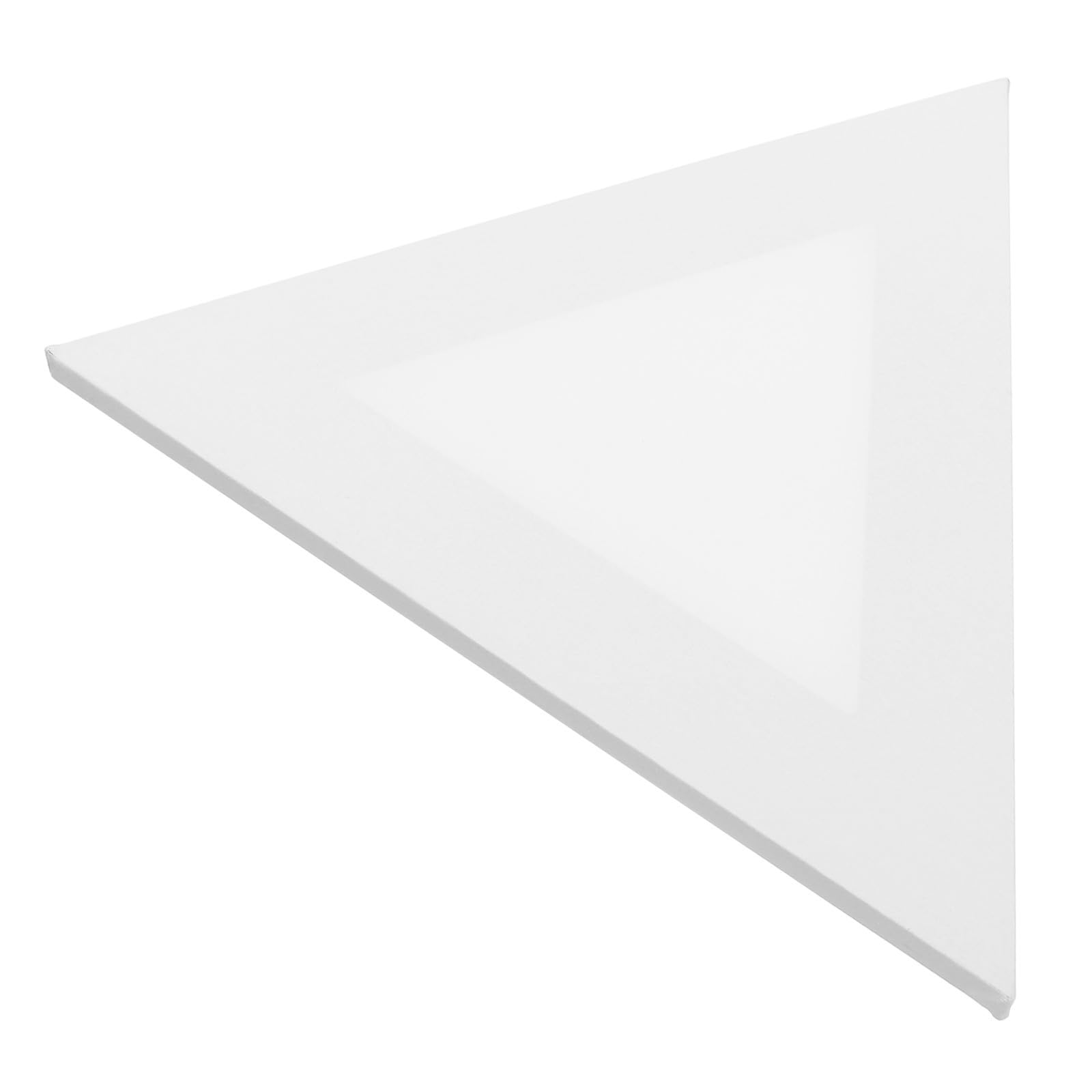 Tableau en toile triangulaire avec cadre en bois blanc pour peinture