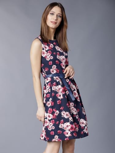 Image of Tokyo Talkies Women's Sleeveless Boat Neck Printed Dresses | Stylish Dresses | Casual Dresses