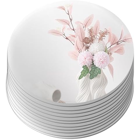 Cheardia 12 Pack Round Mirror Plates Cover