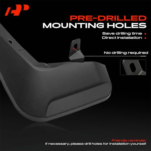 Image of A-Premium Mud Flaps Compatible with Audi | for e-tron Quattro 2019-2022 Sport Utility, No Drilling Required Mud Guards with Hardware Accessories, Set of 4 Front Rear