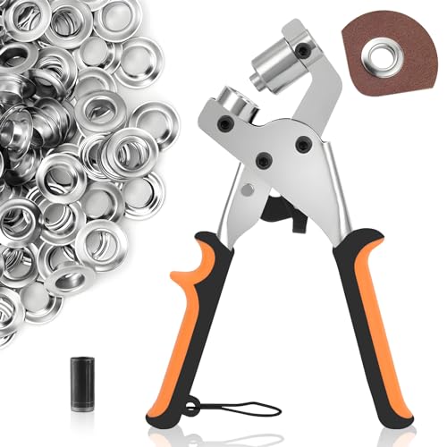 【Attenzione】 Questa pinza per occhielli può essere perforata e installata direttamente sulla maggior parte dei materiali sottili e moderatamente duri e morbidi, ma per materiali più spessi come pelle spessa e tovaglioli, è necessario pre-aprire i fori prima di installare gli occhielli. Se riscontri problemi nell'utilizzo di queste pinze per occhielli, non esitare a contattarci, saremo felici di servirti.