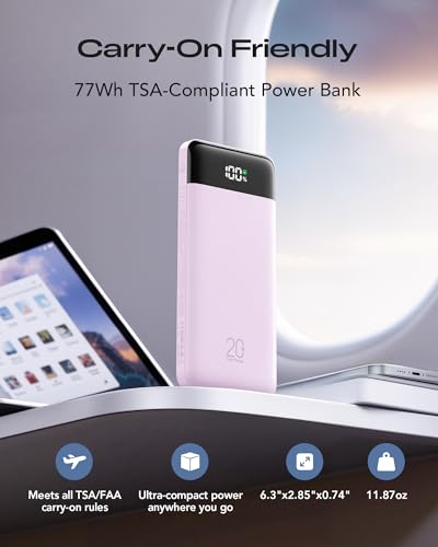 Image of Orfeika 20000mAh Power Bank Fast Charging, Portable Charger with 4 Built-in Cables & 6 Outputs, 20W PD USB C Battery Pack Compatible with iPhone 16 /15, Galaxy, Android, iPad & More (Travel Essential)