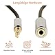 Amazon Basics Stereo Auxiliary Audio-Verlängerungskabel für Männer/Frauen, 3,5 mm, 3.6 m, Schwarz/Grau
