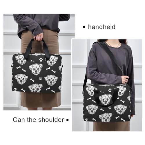 Funda para portátil con estampado de patas y huesos 13-15.6" miniatura 2