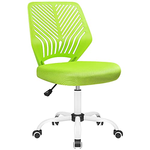 Vitesse Kids Desk Chair Computer Chair for Kids Swivel Chair Armless Mesh Task Student Chair Adjustable Height & Lumbar Support Office Chair (Vitality Green)