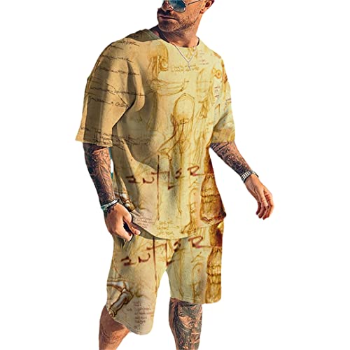 T-shirt et short homme ensemble d'été 2 pièces vintage taille S