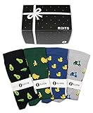 Roits Pack Regalo 4 Pares Calcetines Hombre 41-46 - Calcetines de Dibujos Divertidos Originales...