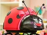Ladybug Cake! Red And Black Marble Cake!