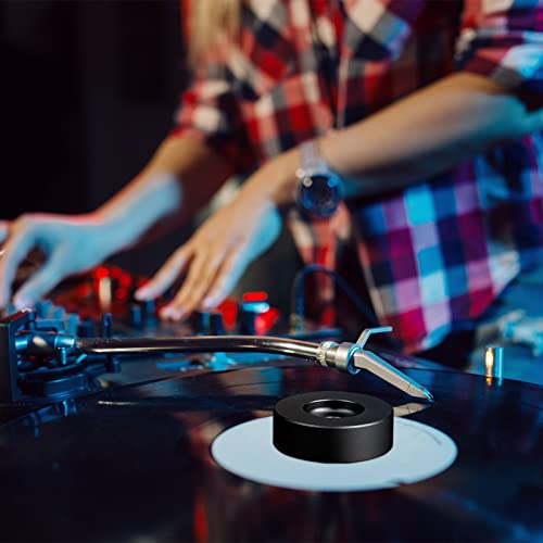 Image of Frienda 45 Record Adapter for Turntable 7 Inch Vinyl Aluminum Dome,Black