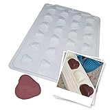 Photo Gallery bwb sp 717 - stampo semi-professionale a forma di cuore per cioccolato caldo, con 24 fori da 12 g, in policarbonato tridimensionale Photo Gallery bwb sp 717 - stampo semi-professionale a forma di cuore per cioccolato caldo, con 24 fori da 12 g, in policarbonato tridimensionale