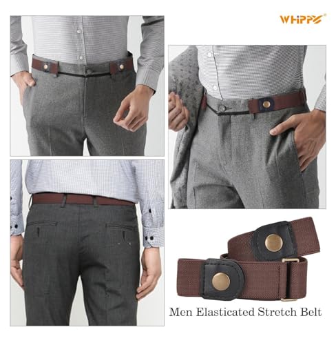 No Buckle Elastic Belt for Men, Nylon Stretch Belt for Jeans Pants - Invisible Buckle Free Belt, Comfortable & Lightweight for Casual & Outdoor Wear4