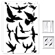 Vogelschutz Fenster Aufkleber Set für Fensterscheiben groß 2 Stück 20x30 cm, selbstklebend, ablösbar, Vogelschutz Fenster,Fensteraufkleber Vogelschutz, Vogelaufkleber für fensterscheiben