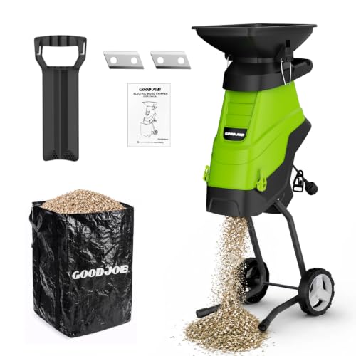 Electric Wood Chipper,1.8 in Cutting Diameter Portable Yard ...