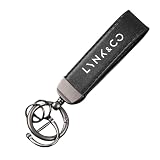 Porte-clés de voiture en cuir,pour Lynk&Co 01 05 09 02 Lynk Co 03 EM-F 06 Portable Multifonction Esthétique Durable Femme et Homme Accessoires Interieur,Black