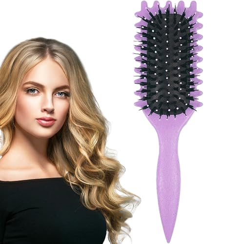 Susubaofu Lockendefinierende dicke Haarbürste, breiter Zahn, weicher Formkamm für nasse Locken, lockige, gewellte, trockene Entwirrung, Haarbürste für Mädchen, weniger Ziehen, Haarstyling-Geräte für