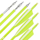 【Paramètres des flèches en carbone】Fabriquée en fibre de carbone mixte ; épine : 500/600 ; diamètre intérieur de la tige : 6,2 mm (.244