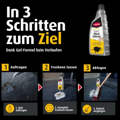 Caramba Power Ölfleck Entferner, Beseitigt Ölflecken auf Pflastersteinen, Betonstein, Textilien und mehr, für Garagenböden geeignet… – Ansicht 3