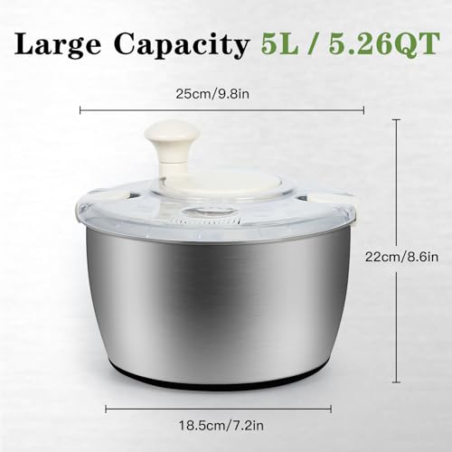 Niosavm DN-006 Stainless Steel Salad Spinner thumb #1