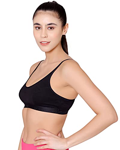 Image of BODYCARE Women's Cotton Spandex Pack Of 2 Sports Bra - E1608BS