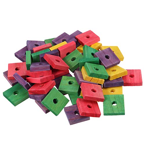 100 stuks papegaai houten clip speelgoed vogel spelen speelgoed papegaaienbeet speelgoed (gemengde kleur) - Afbeelding 7
