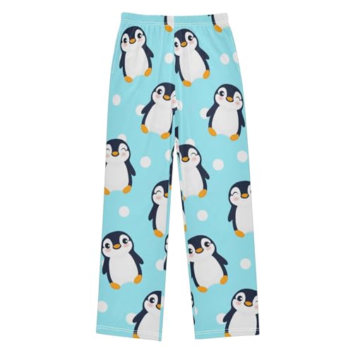 J JOYSAY Cartoon Penguin Polka Dot Pajamas Pants Soft Long Pajama Bottoms Lounge Sleep Pants Size S-XL
