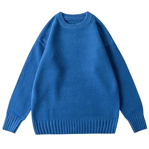 Black Round Neck Pullover Men's Sweater Loose and Versatile Base Warm Men's Sweater2