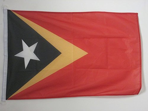 AZ FLAG - East Timor Flag - 2x3 Ft - For Outdoor - East Timorese Banner Knitted Polyester with Two Plastic Rings - Fade Resistant - Vivid Colors - 2' x 3' Feet - 90x60 Cm