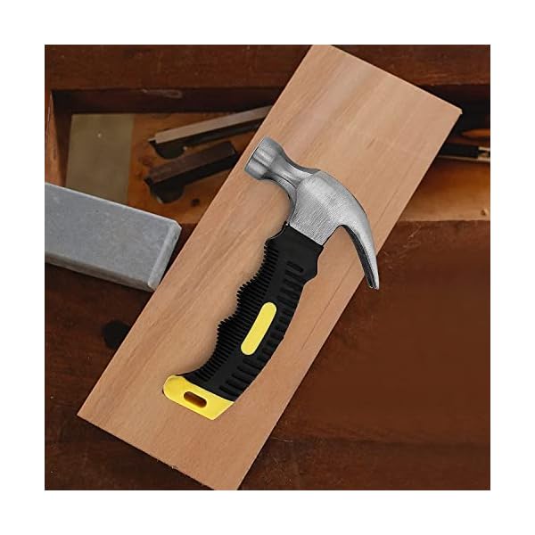 560 kleine Nägel zum Aufhängen von Bildern, Sortimentskit und 325 g kleiner Hammer, Mini-Hammer-Set mit Hardware-Nägeln, sortiertes Set, 280 Wandnägel und 280 Finishing-Nägel – Bild 7