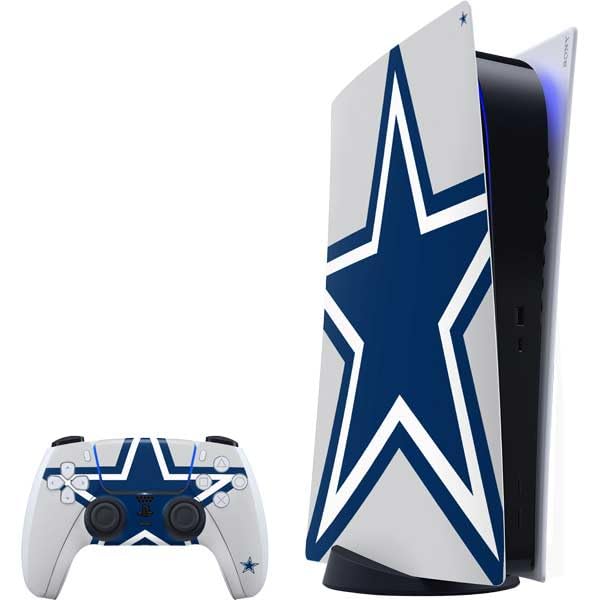 Skinit Decal Gaming Skin Compatible with PS5 Bundle - Officially Licensed NFL Dallas Cowboys Large Logo Design