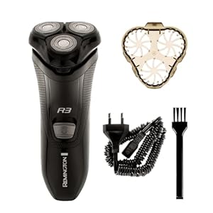 Remington Mens Electric Rotary Shaver R3 (Dual Track Blades, Flexing Blades and Pivoting Neck, Pop-up Trimmer, 40mins Corded Usage, 3-Day Stubble Styler Guard, Cleaning Brush) R3002