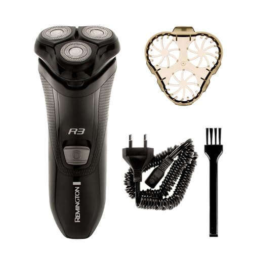Remington R3 Electric Rotary Shaver, Dual Track Blades, 40 Mins Usage, Corded use