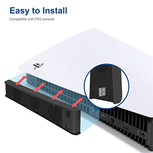 image for ICQUANZX Cooling Fan for Sony Playstation 5,USB External Cooler 3 Fan 