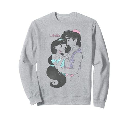 Sweatshirt couple Disney Aladdin et Jasmine cadeau idéal pour anniversaire de mariage