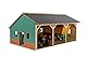 Kids Globe Schuppen Holz, Spielzeug Geräteschuppen Lagerhalle, Maßstab 1:16, Holzbauernhof, Holzstall, Bauernhof Spielzeug 610340