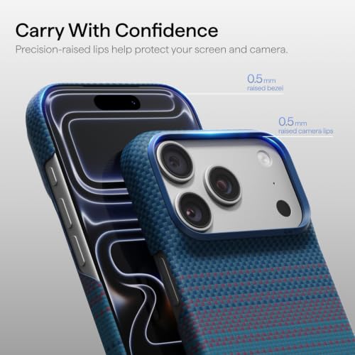 Image of pitaka for iPhone Pro Case 6.3 inch with Caseless Feeling, Midnight
